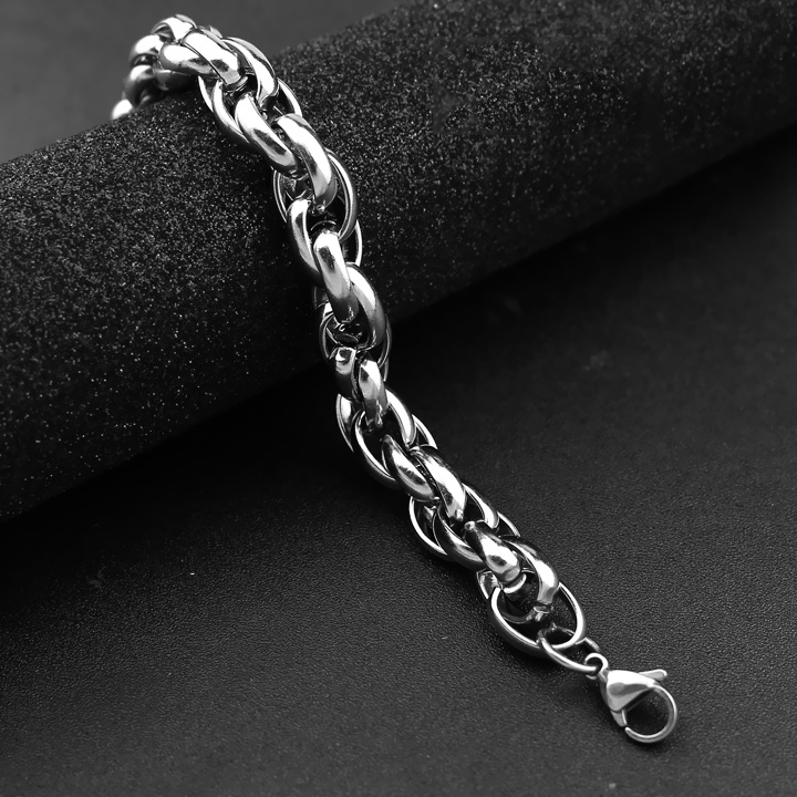 Lắc tay nam inox chất liệu thép không gỉ phong cách cá tính đầy mạnh mẽ