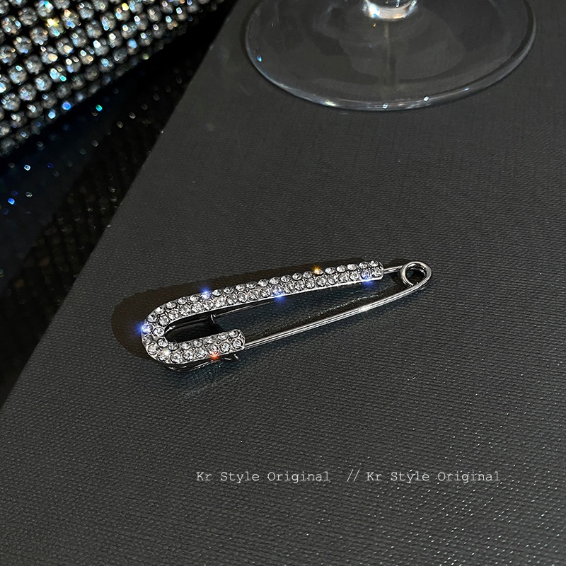 Trâm Cài Áo Đính Đá Bằng Kim Loại Cho Nữ