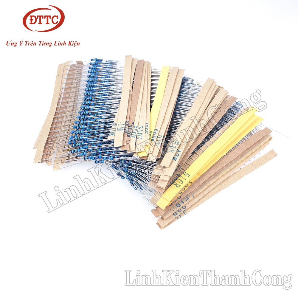 Combo 41 Loại Điện Trở Từ 1 Ohm - 1Mohm  1/4W