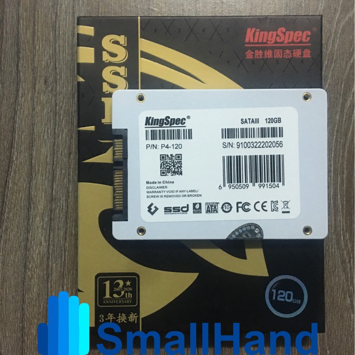 SSD KingSpec 120GB – Ổ cứng SSD Chính Hãng KingSpec – Bảo hành 3 năm – SSD 120GB – Tặng cáp dữ liệu Sata 3.0