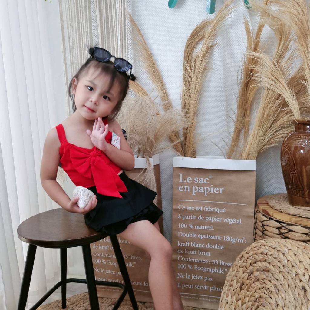 Áo 2 dây bé gái từ 3 đến 14 tuổi, áo nơ, áo croptop, áo kiểu