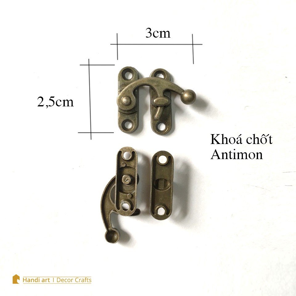 Khoá hộp gỗ - Khóa bàn cờ - Khoá chốt (6 cái)