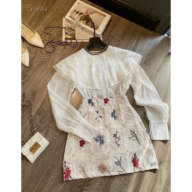 Set sơ mi mix chân váy hoa (Hàng thiết kế 🎀)