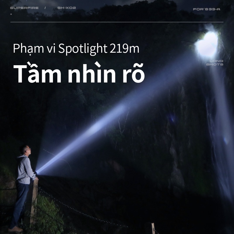 Đèn Pin Siêu Sáng SUPERFIRE S33-A LED Mini siêu sáng cầm tay đa năng tiện lợi