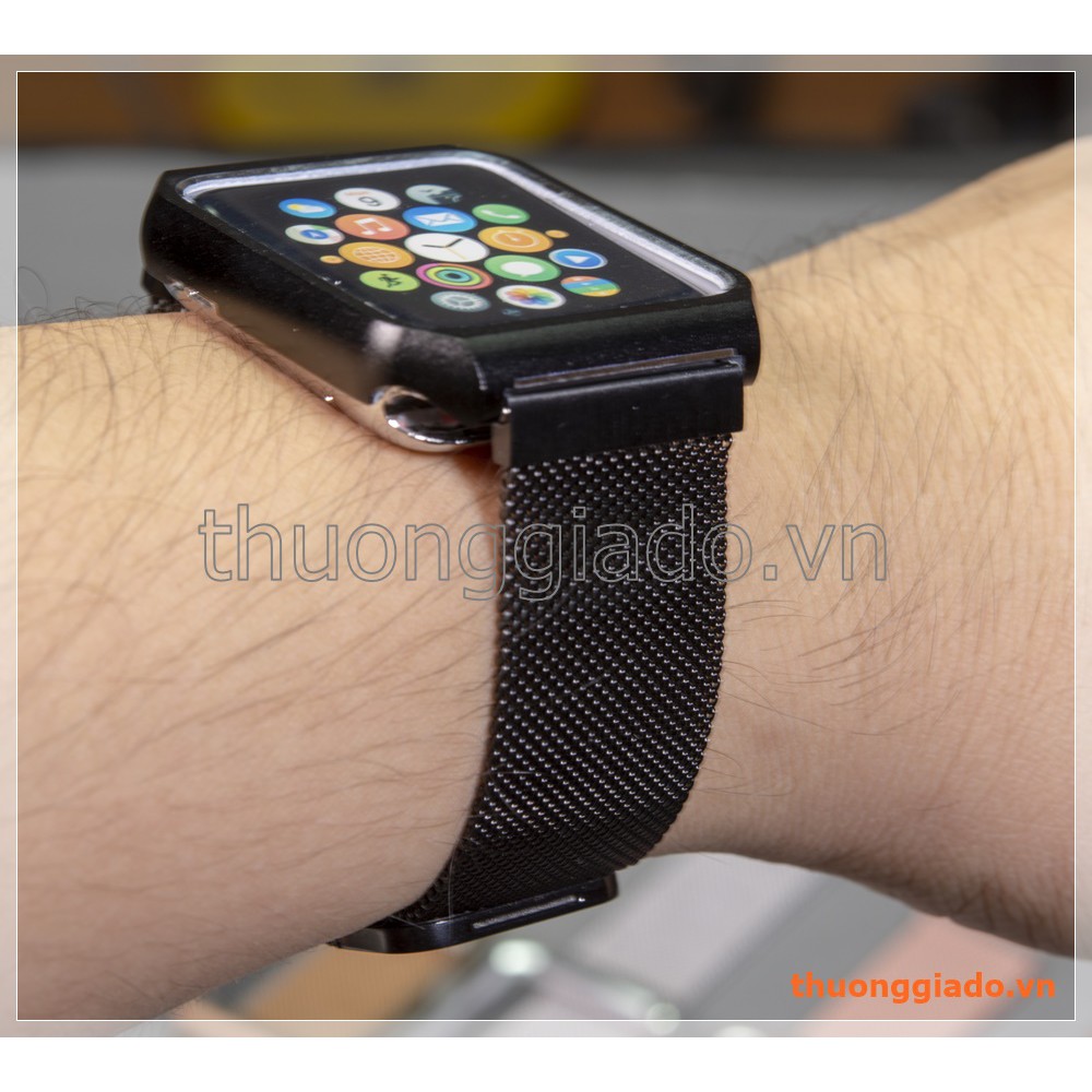 Dây đồng hồ Apple Watch (dây lưới thép kèm ốp nhôm, khóa hít nam châm)