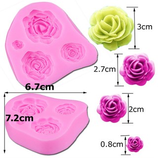 Khuôn Silicone 4D Hoa Hồng Vĩ 4C