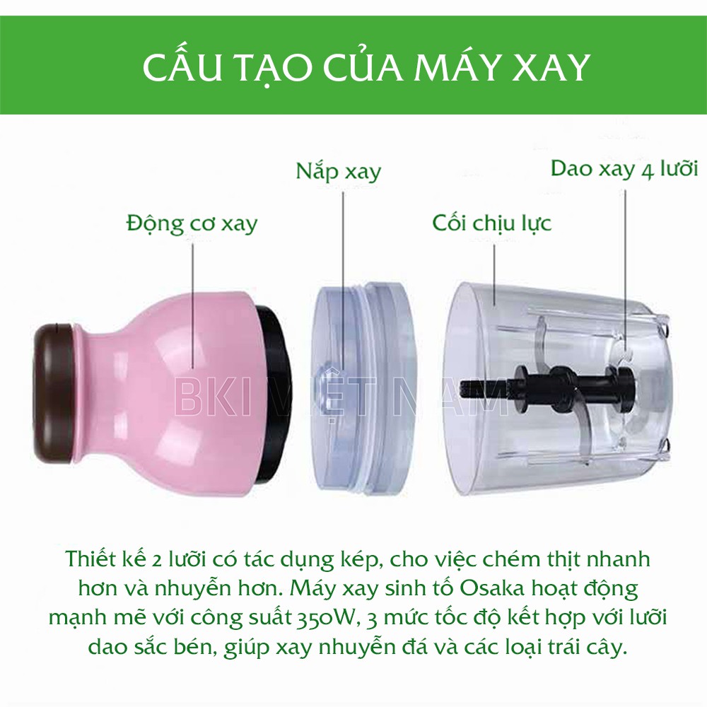 Máy Xay Đa Năng OSAKA NHẬT BẢN Capsule Cutter Quatre Công Suất 350W Chất Liệu Nhựa ABS An Toàn Sử Dụng - MXNAPNAU