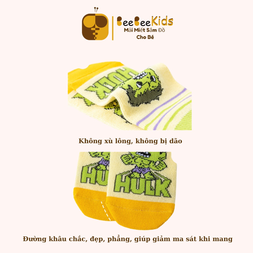 Tất Siêu Nhân Bé Trai Vớ Trẻ Em Hoạt Hình Malver Từ 0-10 Tuổi - Set 5 Đôi BEEBEEKIDS