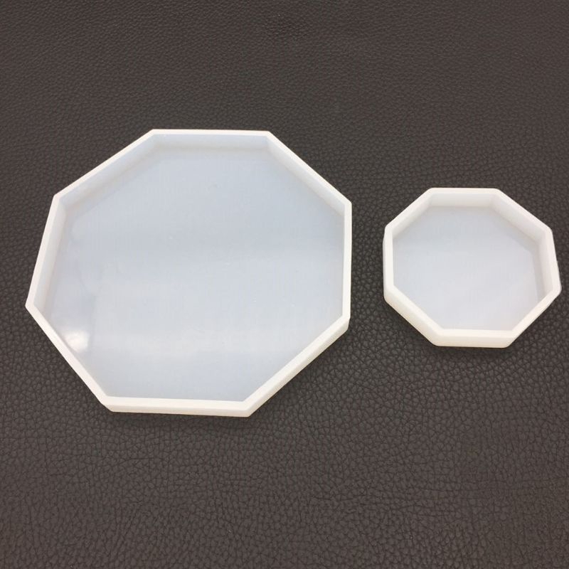 Khuôn silicone làm mặt trang sức DIY hình lục giác/ bát giác/ trái tim tiện dụng