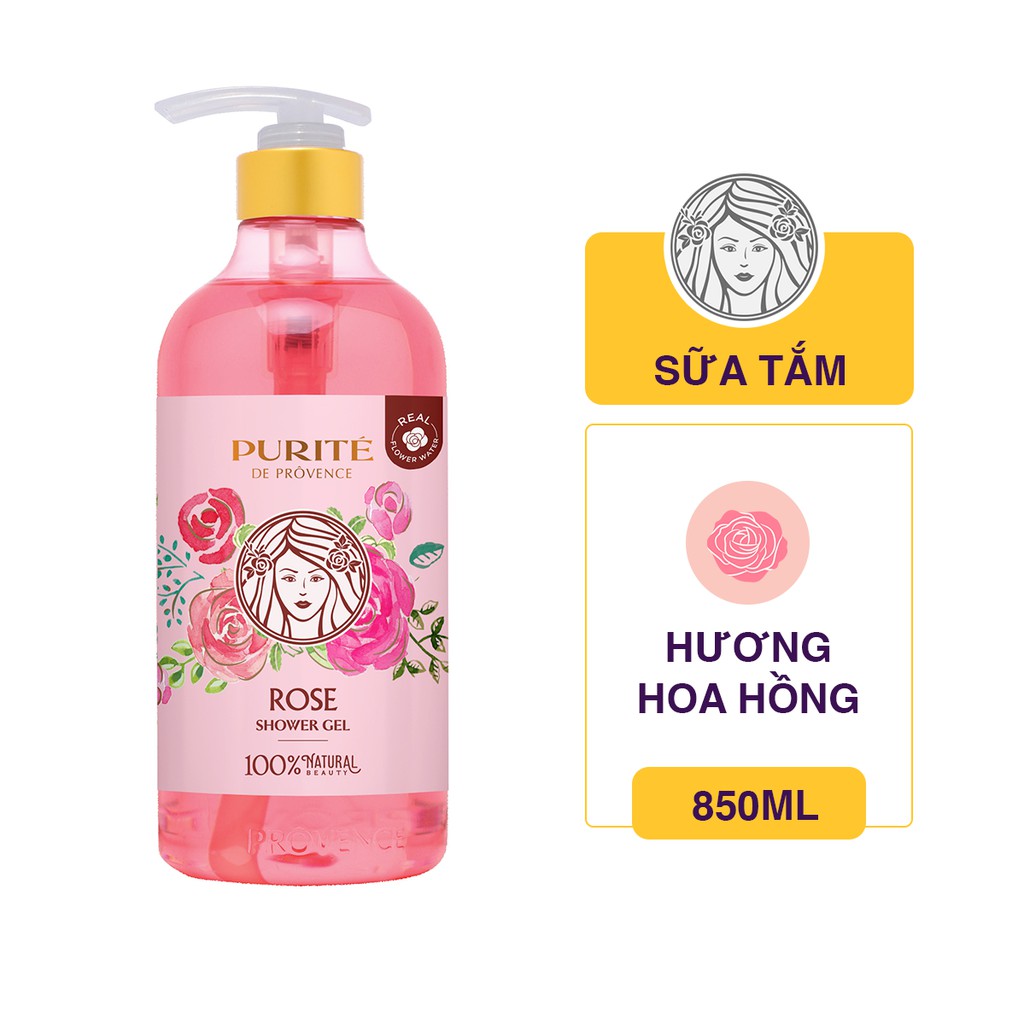 Sữa Tắm Purité Hoa Hồng 850ml - V20
