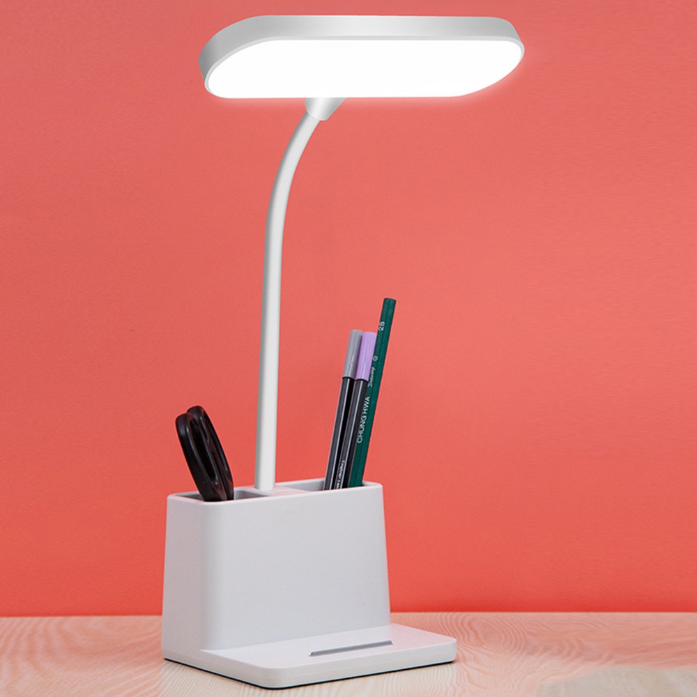 JANE Office Reading Lamp Dimmable Portable Desk Lamp Study Flexible Gooseneck Eye-Caring Touch Control Pen Holder