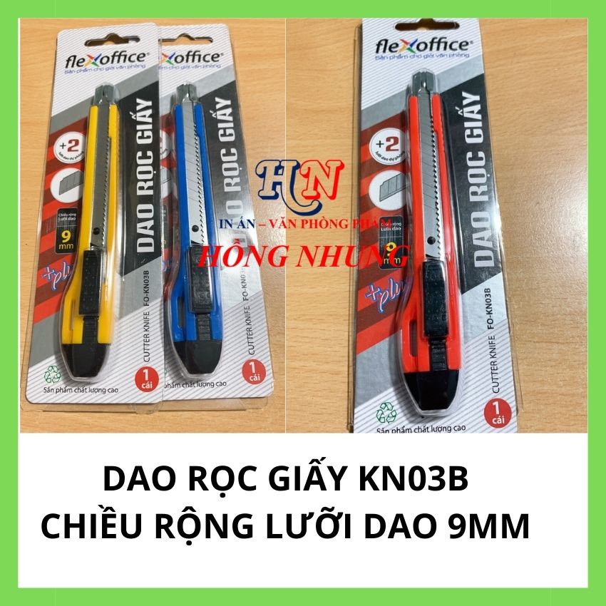 DAO RỌC GIẤY KN03B, CHIỀU  RỘNG LƯỠI DAO 9MM