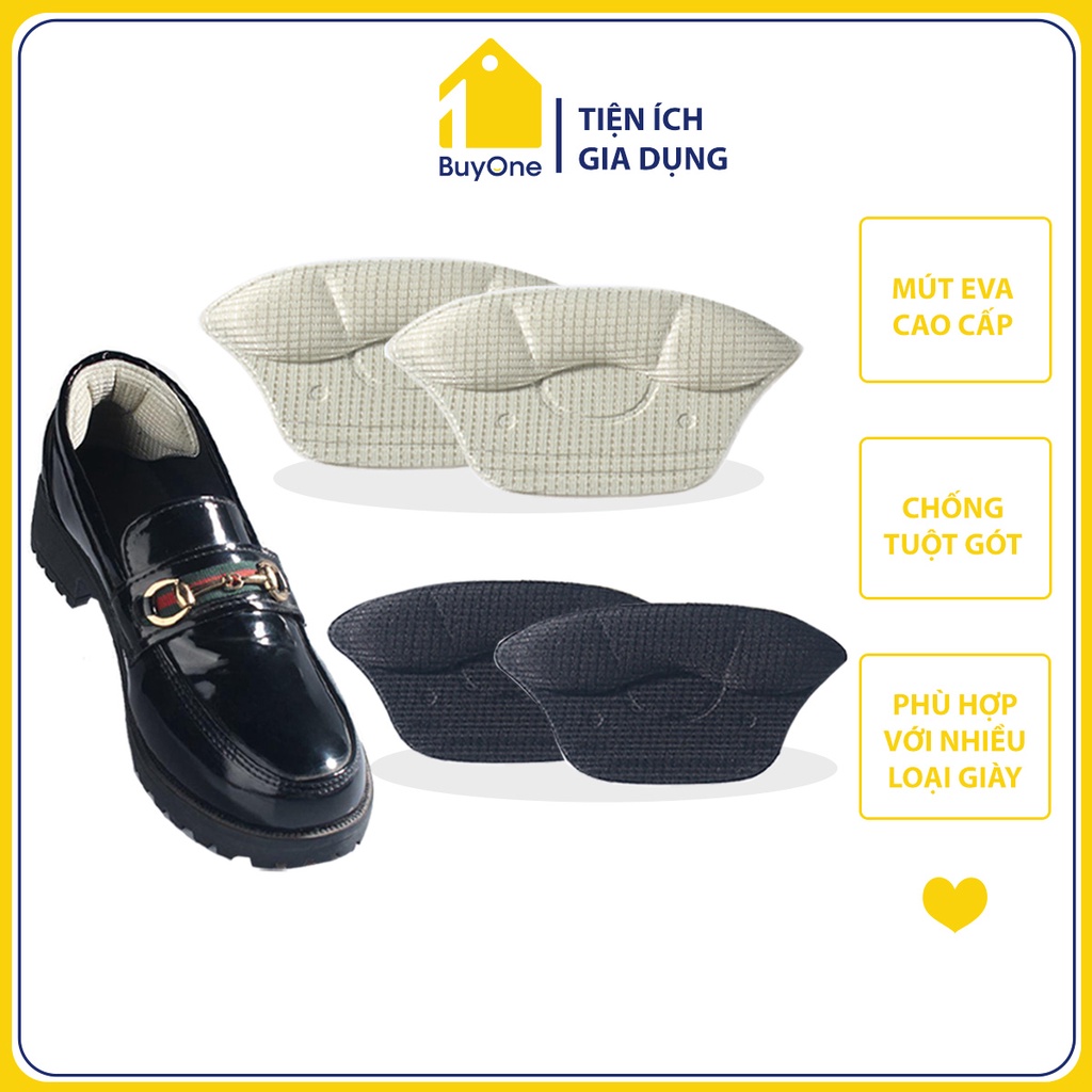 Miếng lót giày bảo vệ gót sau chống trầy hiệu quả, giảm 1 size cho giày bị rộng - BuyOne - BOPK230