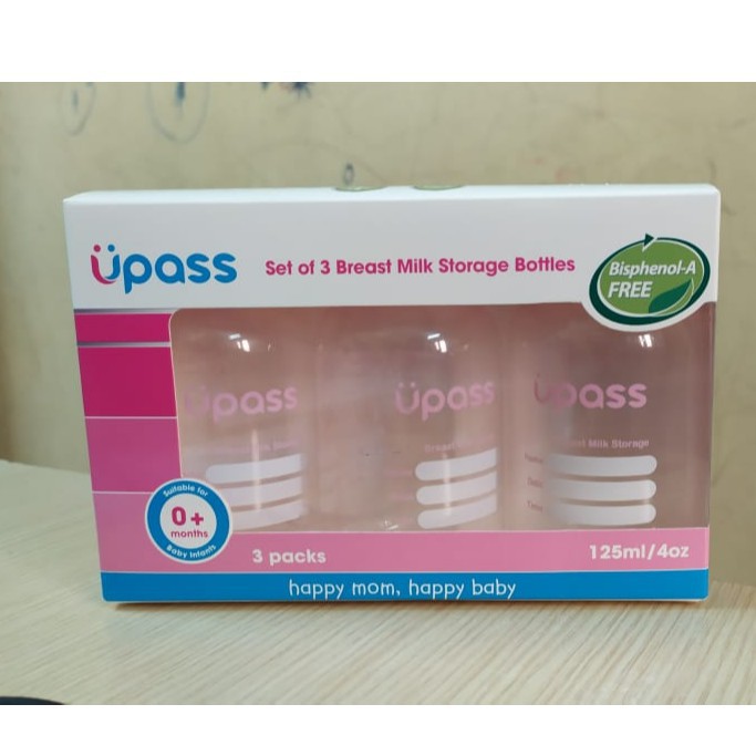 Bộ 3 Bình Trữ Sữa Upass Tiện Lợi Cho Mẹ Và Bé (Dung Tích 125ml/ bình) Giá Tốt