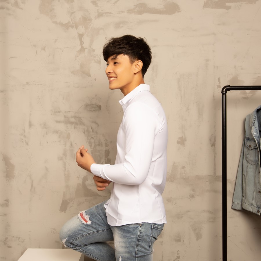 Áo sơ mi nam trắng tay dài vải mịn A401 MĐ | BigBuy360 - bigbuy360.vn