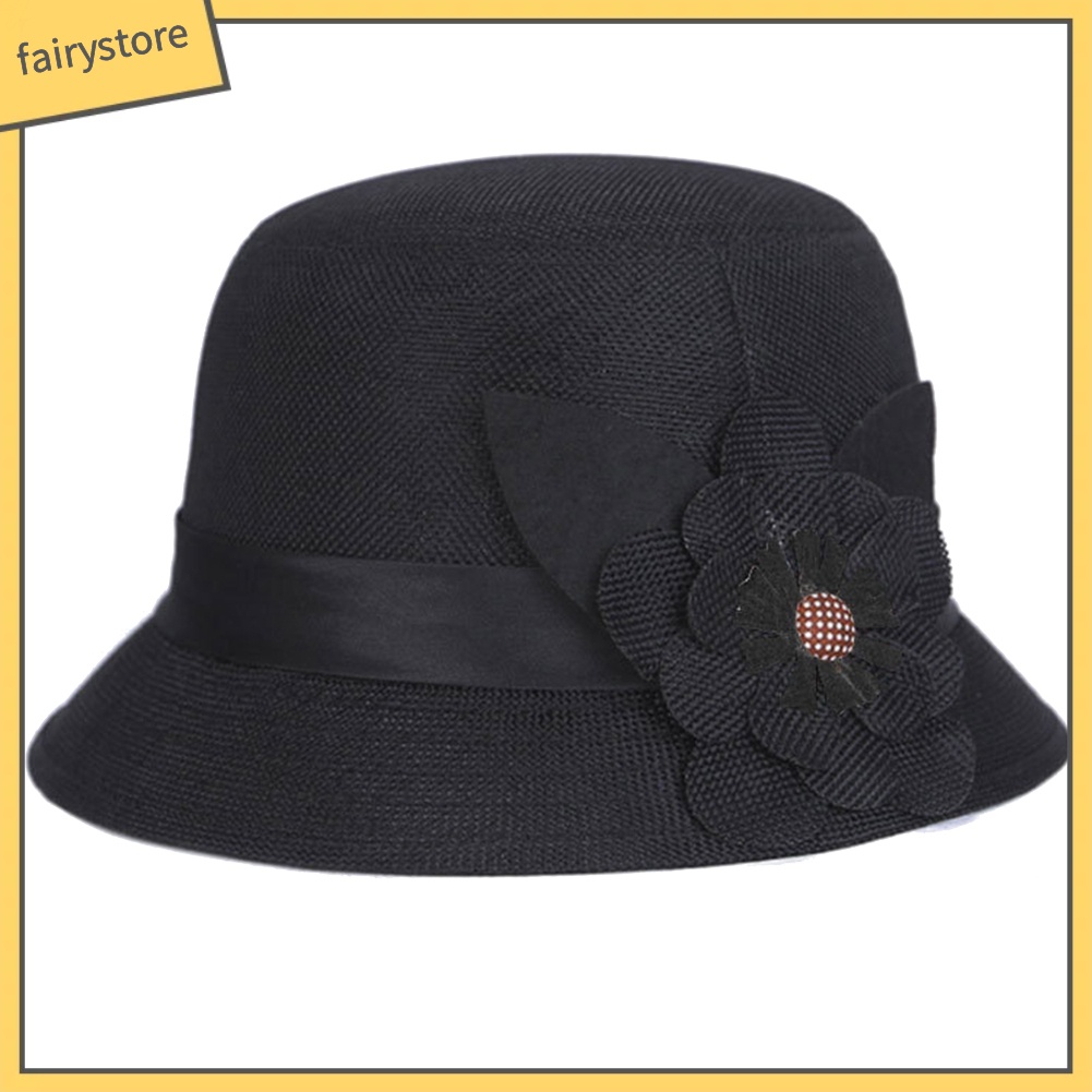 Mũ Rộng Vành Màu Trơn Thanh Lịch Cho Nữ