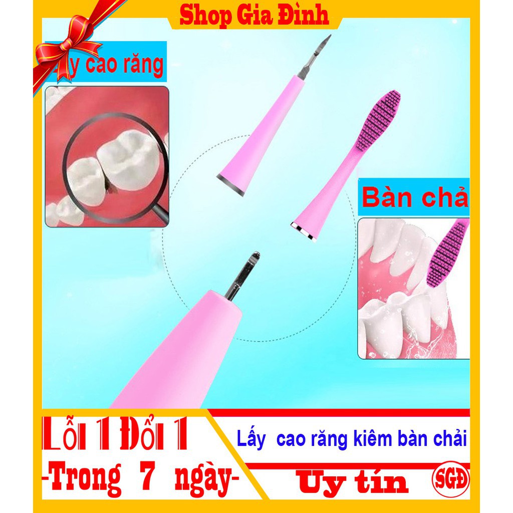 Dụng cụ lấy cao răng kiêm bàn chải vệ sinh miệng 2 in 1 "