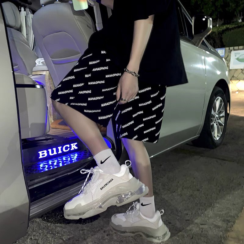 Quần đùi nam in chữ MANAPAOING  chất umi thể thao mặc thoáng mát cho mùa hè