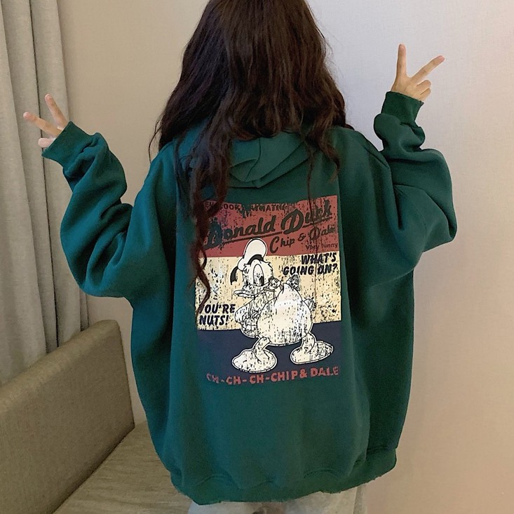 Áo hoodie nữ form rộng, áo nỉ hoodie nữ form rộng có mũ unisex thời trang ulzzang hàn quốc học sinh đi học | BigBuy360 - bigbuy360.vn