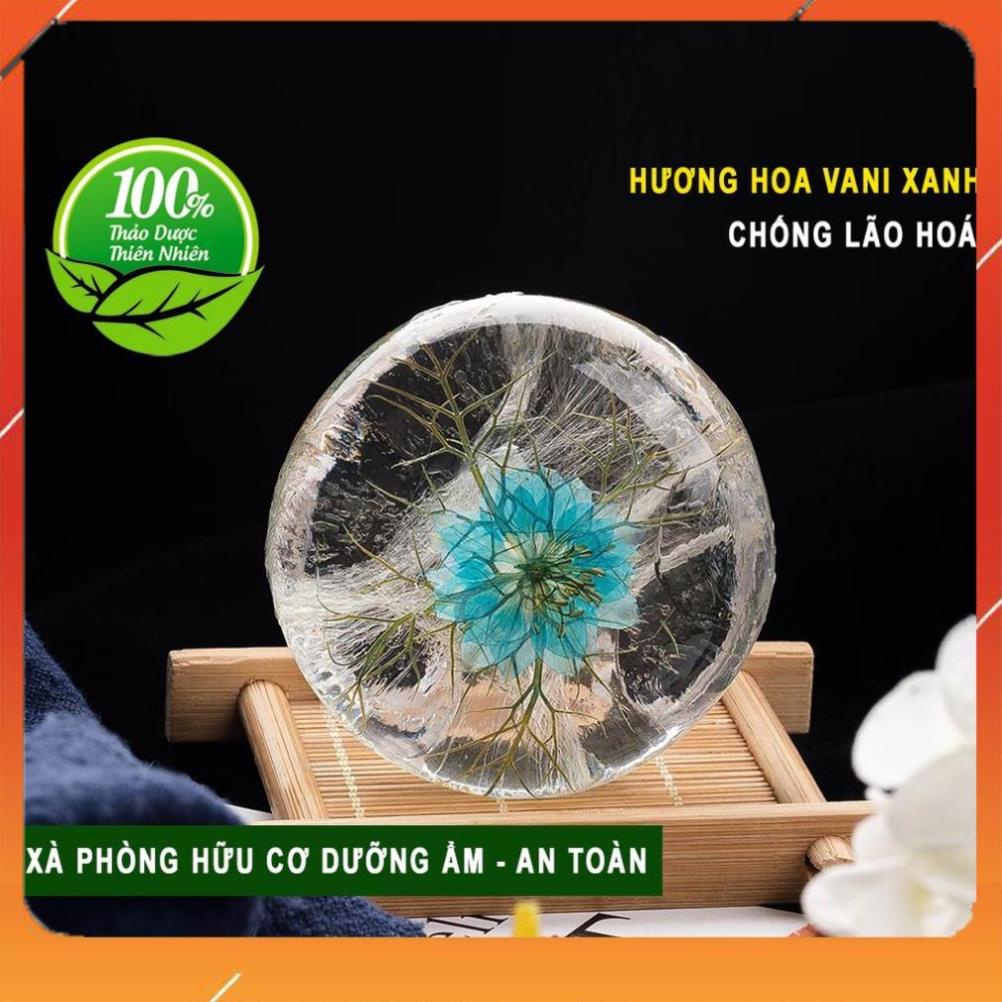 Xà Phòng Handmade Hữu Cơ Tinh Chất Hoa Vani Xanh Cho Da Thiên Dầu, Mụn, Dầu