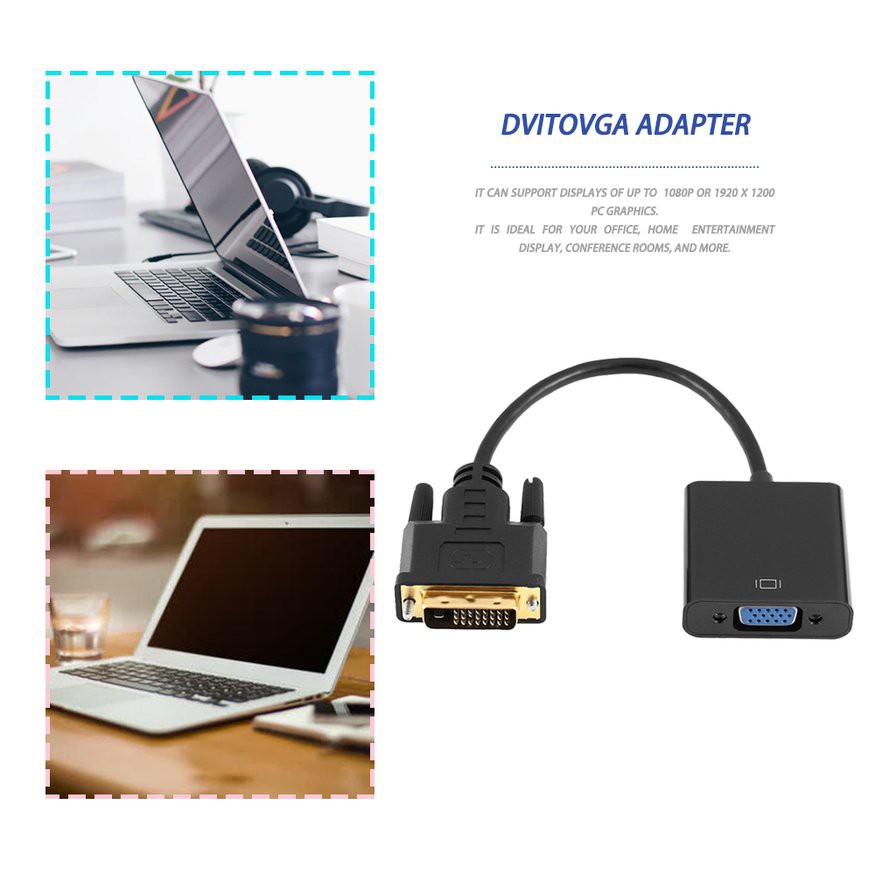 Cáp chuyển đổi DVI-D sang VGA cho thẻ màn hình máy tính | BigBuy360 - bigbuy360.vn
