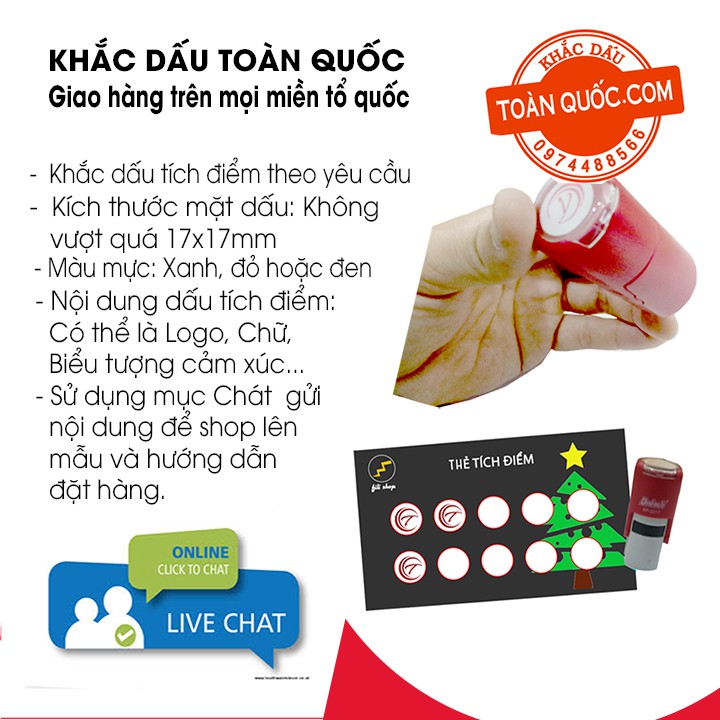 Khắc dấu tích điểm theo yêu cầu