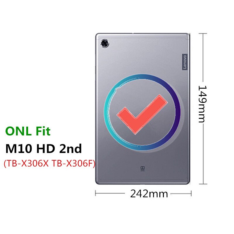 Bao Da Máy Tính Bảng Có Giá Đỡ Cho Lenovo Tab M10 Hd 10.1 Tb X306F X306X Funda / M10 Hd 2nd Gen Funda