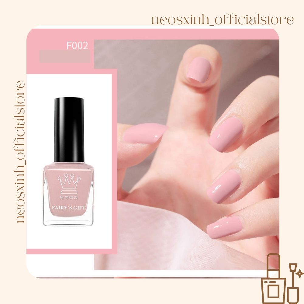 Sơn Móng Tay Fairy's Gift 15ml Màu Nude Đen Trắng Trong Suốt Kim Tuyến Pastel Tím - Neosxinh Nails