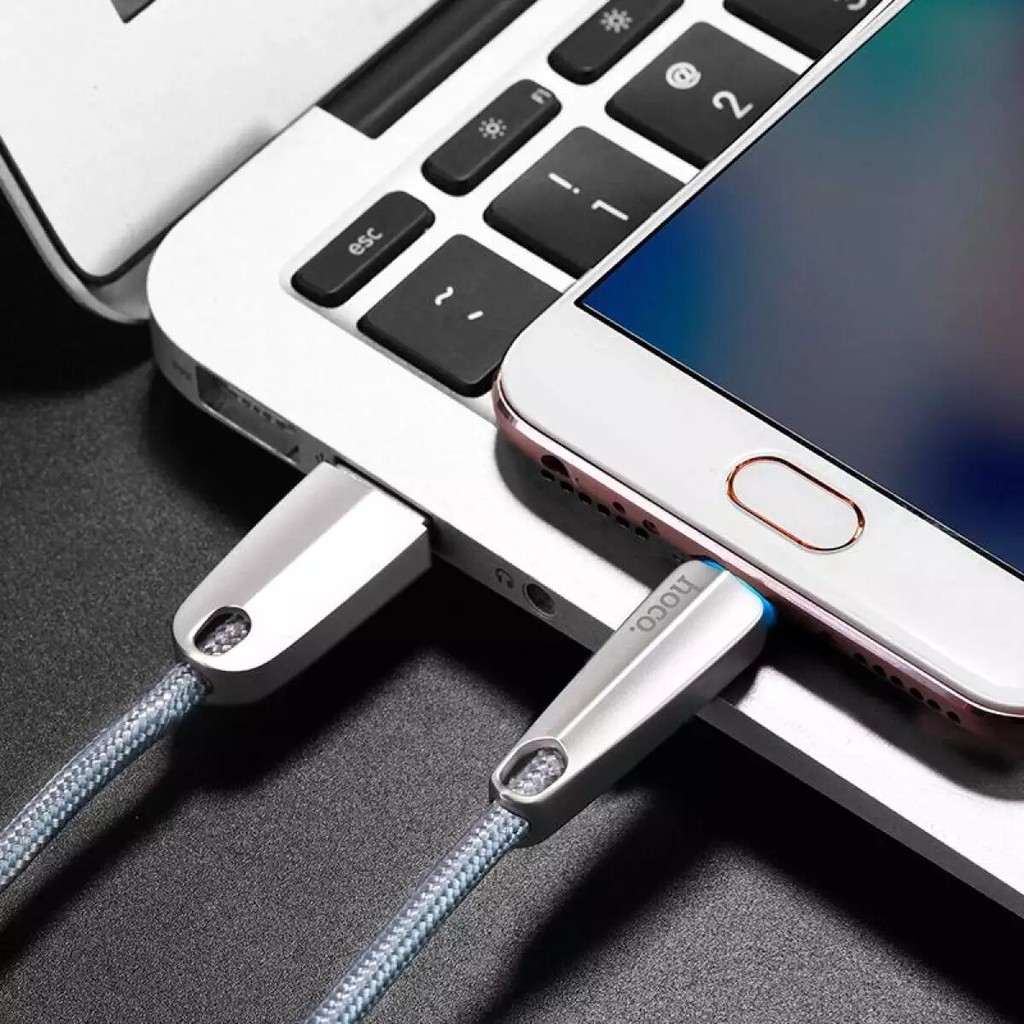 Cáp sạc nhanh 2.4A Hoco U35 Micro hỗ trợ truyền dữ liệu tự ngắt khi pin đầy dài 2M cho Android