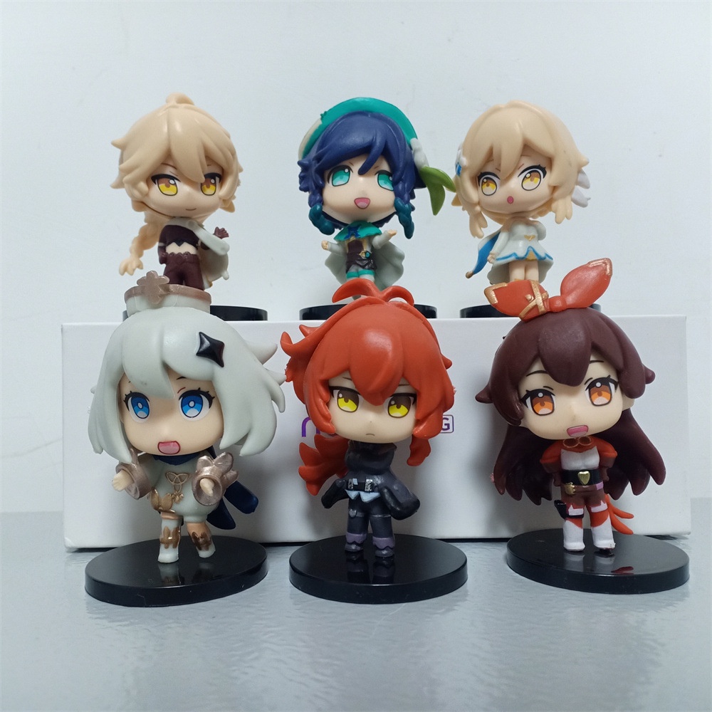 Mô hình nhân vật chibi genshin impact dễ thương nhiều nhân vật Diluc,paimon,venti,amber
