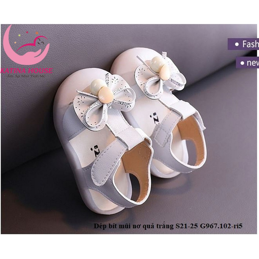 Giày búp bê đẹp bé gái, Sandal cho bé gái  đính nơ đáng yêu, mang êm chân Size 15-25