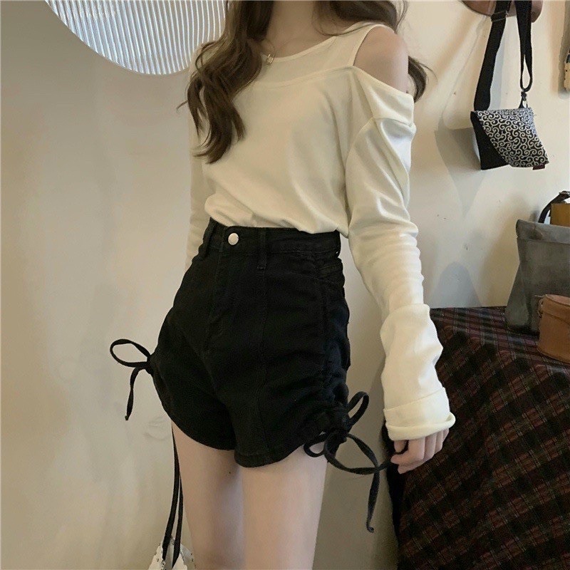 Quần short rút dây 2 bên kaki có nút gài video ảnh thật