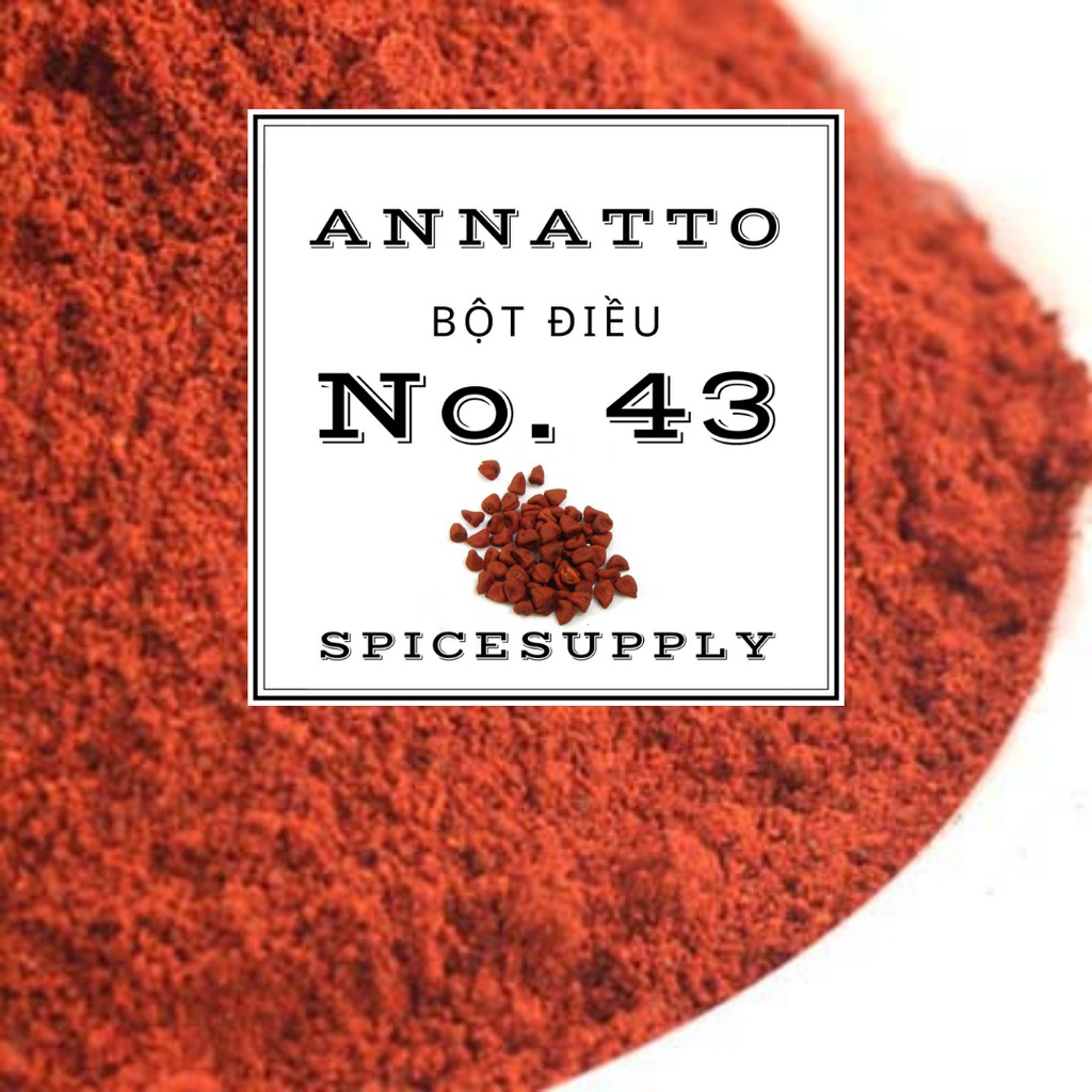 1kg Annatto Powder - bột Điều nguyên chất màu gạch tôm đỏ 100% tự nhiên