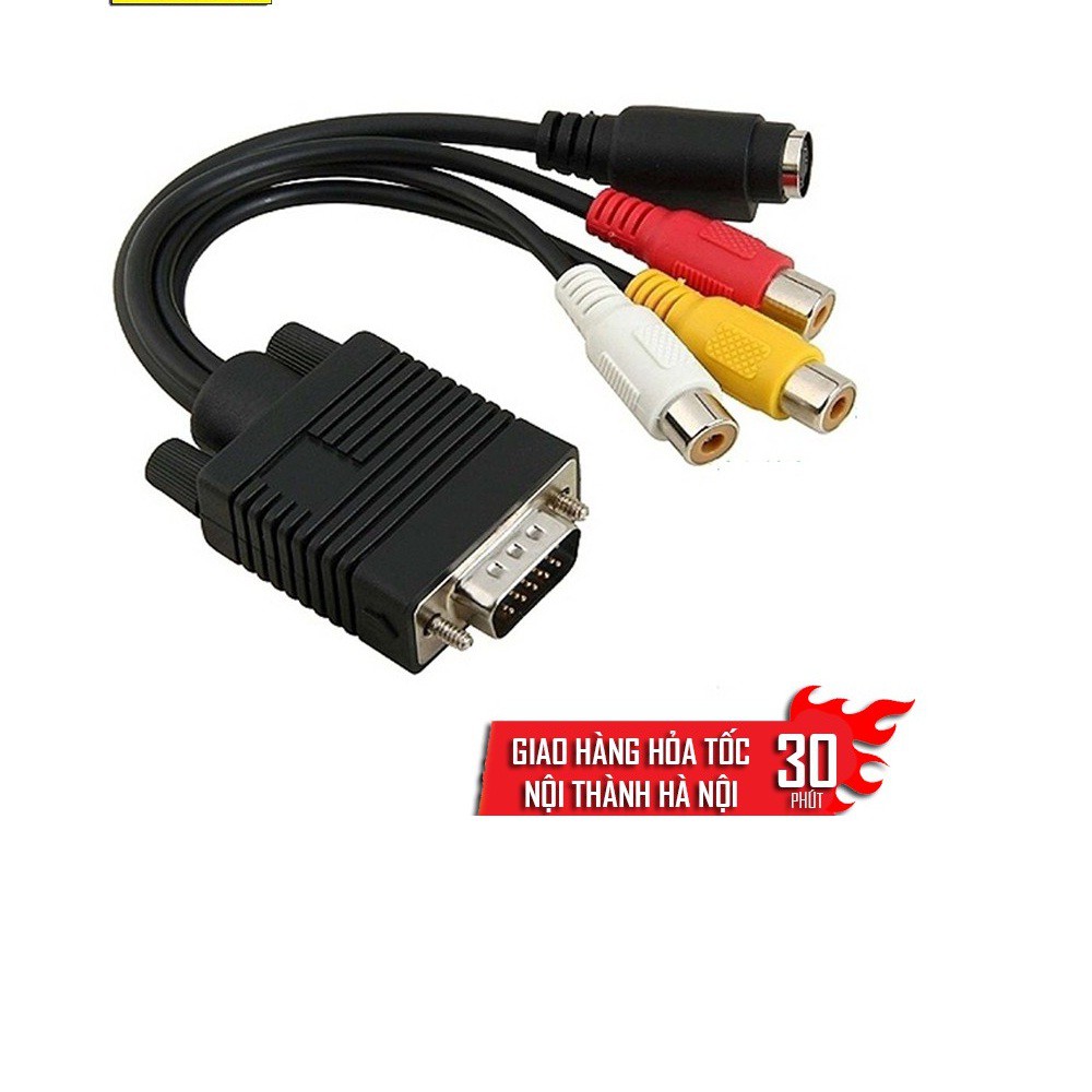 CÁP CHUYỂN VGA SANG AV, SVIDEO, COMPONENT.