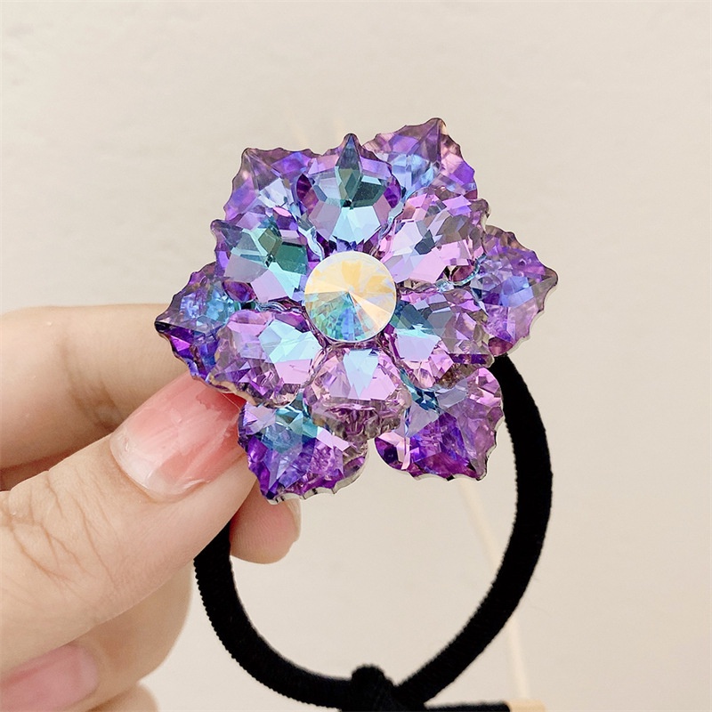 Dây Buộc Tóc Cao Su Co Giãn Đính Đá Hình Hoa Tuyết Sang Trọng 2022