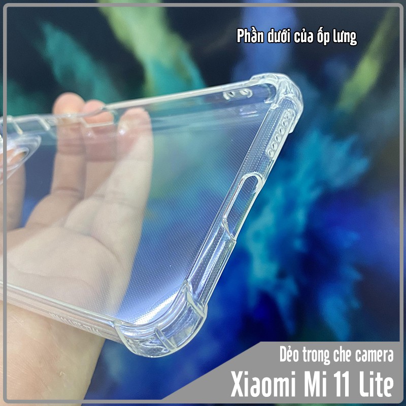 Ốp lưng cho Xiaomi Mi 11 Lite 4G - 5G - NE TPU Trong Suốt Che Camera