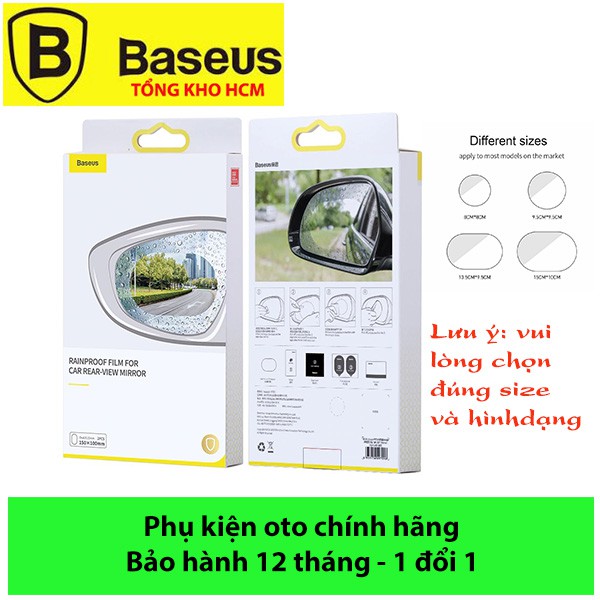 Film dán Nano Baseus, Miếng dán Nano Baseus chống bám nước gương chiếu hậu Ô Tô, Xe Hơi Baseus Rainproof Film 0.15mm(2c)