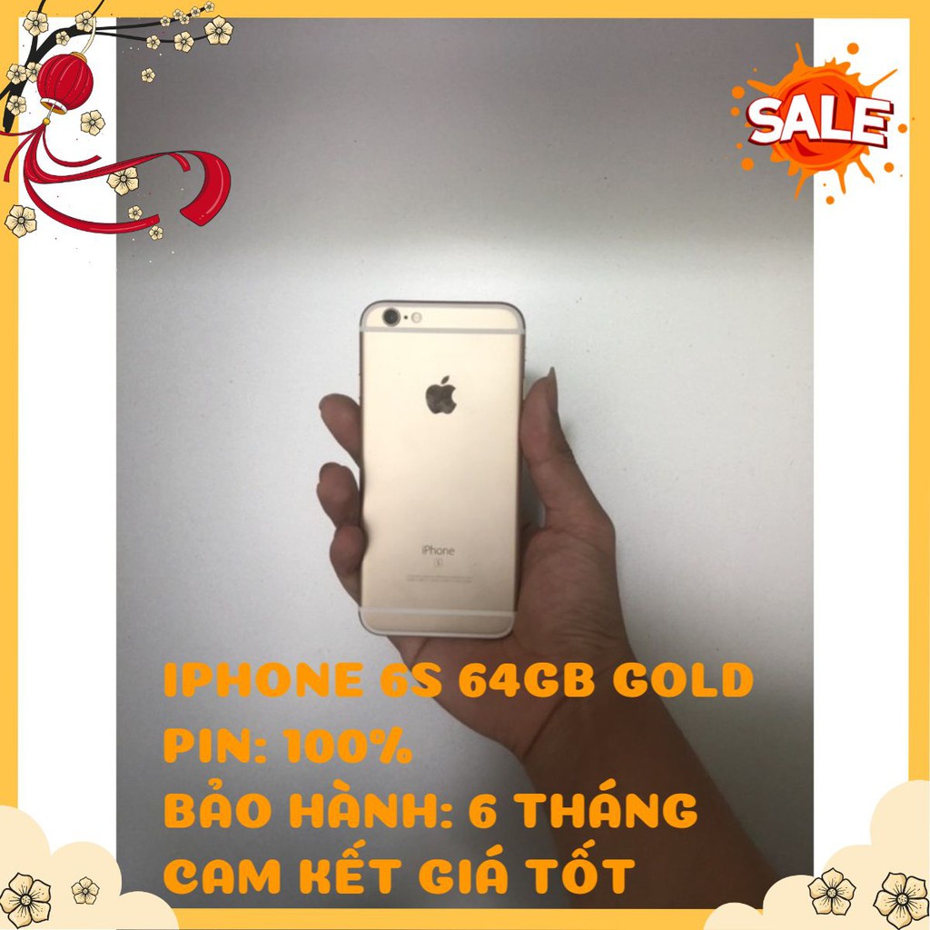 Điện thoại Iphone 6s 64GB gold - Pin 100% - Zin đẹp