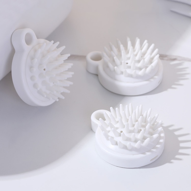 Lược gội đầu silicon massage đầu heeta iLita, lượt bàn chải tóc cao su mềm màu trắng giúp thư giãn da khi tắm