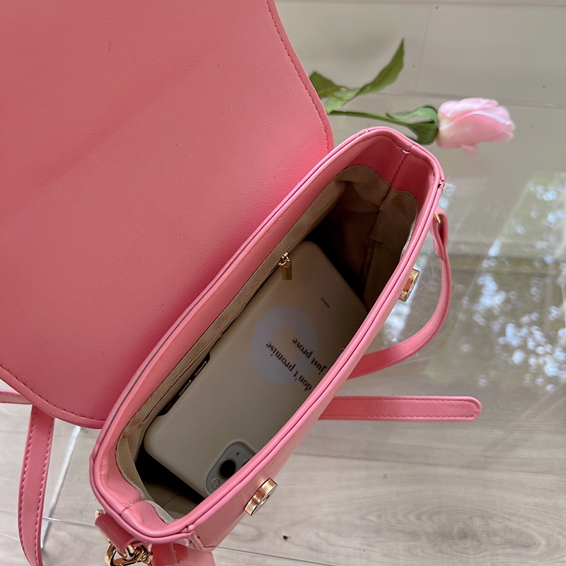 Túi Đeo Chéo Hình Vuông Nhỏ Khóa Nam Châm Đôi Tươi Mới Cho Nữ