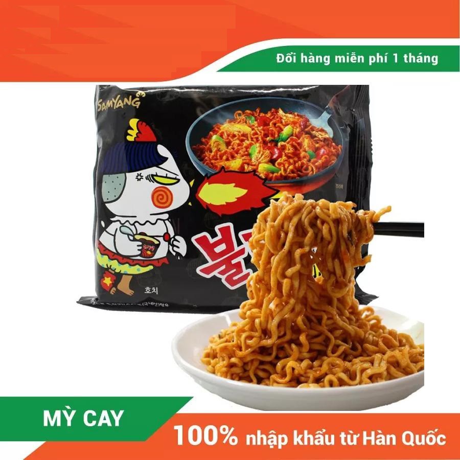 7 gói mì cay Samyang Hàn Quốc túi 140gr Siucay, ăn vặt thơm ngon Golovinshop