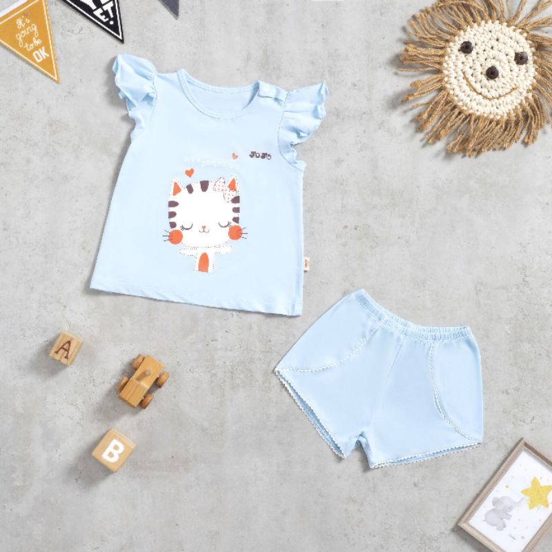 Joyo - Bộ cộc cúc vai mềm mát, bộ cộc cánh tiên điệu đà cho bé