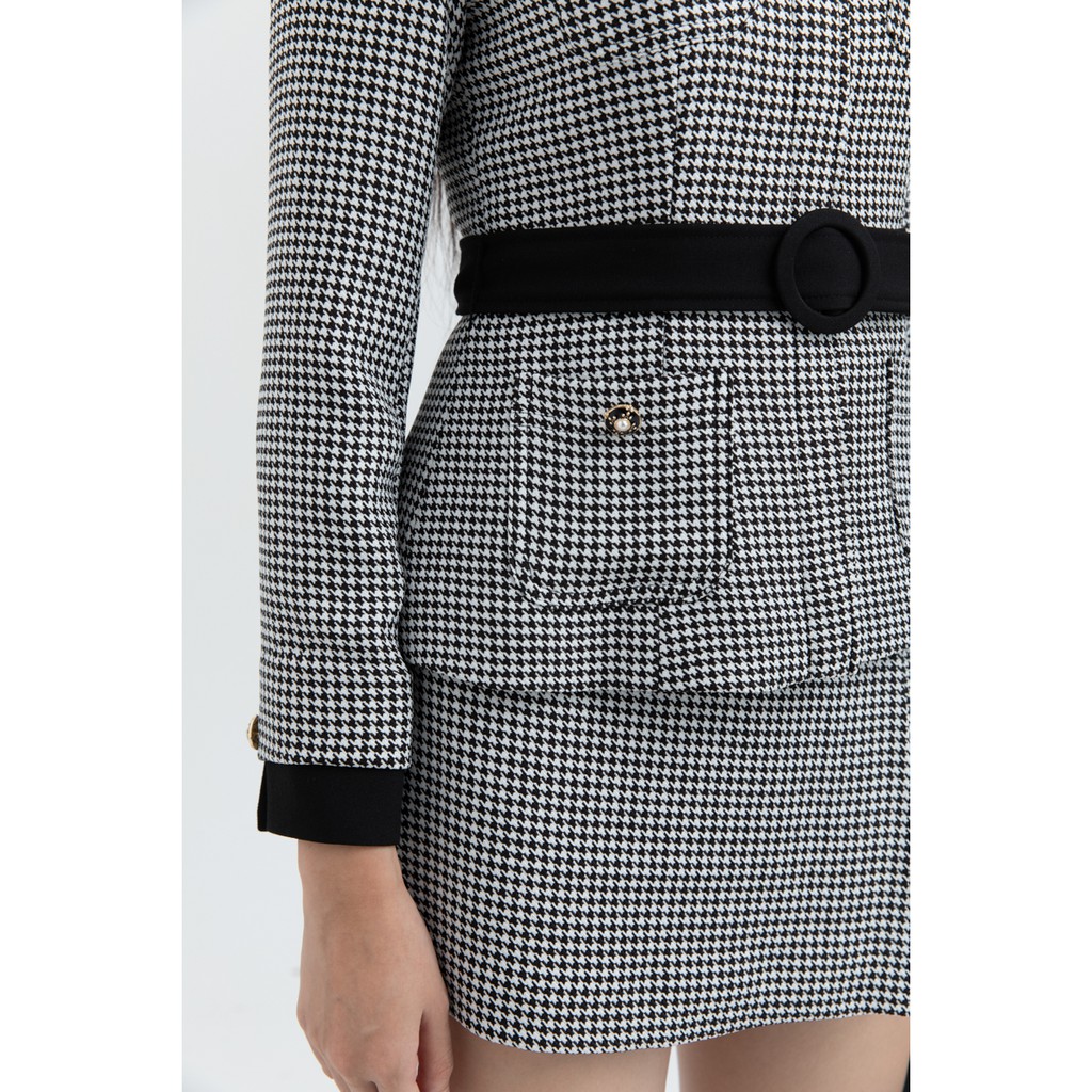 Áo Vest Tweed cổ đức nữ thiết kế IVY moda MS 67M5812