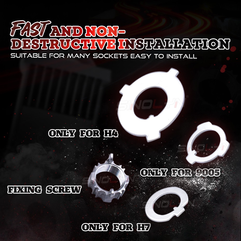 Đèn Pha LED Chiếu Sáng Sinolyn Bi 10400LUX Cho H7 H4 9005