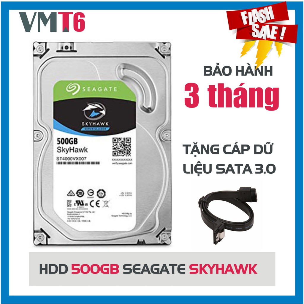 Ổ cứng camera giám sát HDD Seagate Skyhawk 500GB - bảo hành 3 tháng !