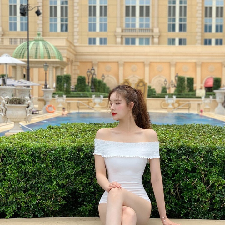 𝙍𝙊𝙎𝙄𝙀 𝙎𝙏𝙊𝙍𝙀 - Đồ bơi Bikini [HOT TREND 2020] Liền Trễ Vai Chun CL19119