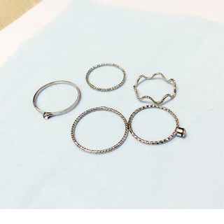 Set nhẫn 5 chiếc Hàn Quốc