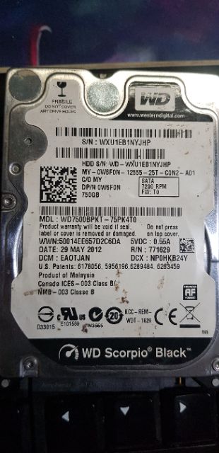 HDD WD Black 2.5 inch 750GB 7200RPM