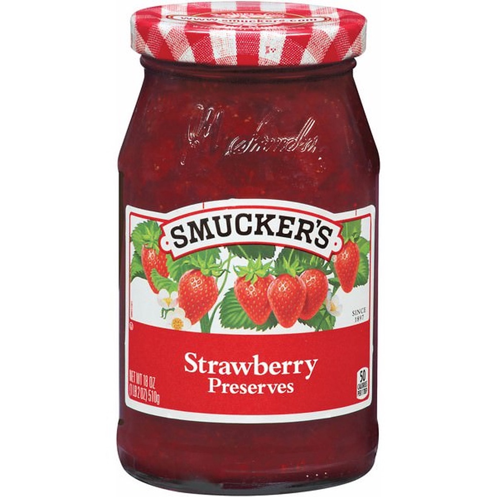 Mứt Nam Việt Quất/ Mâm xôi/ Dâu/ Cam Ngọt Smucker's Hũ 340g (Mỹ)