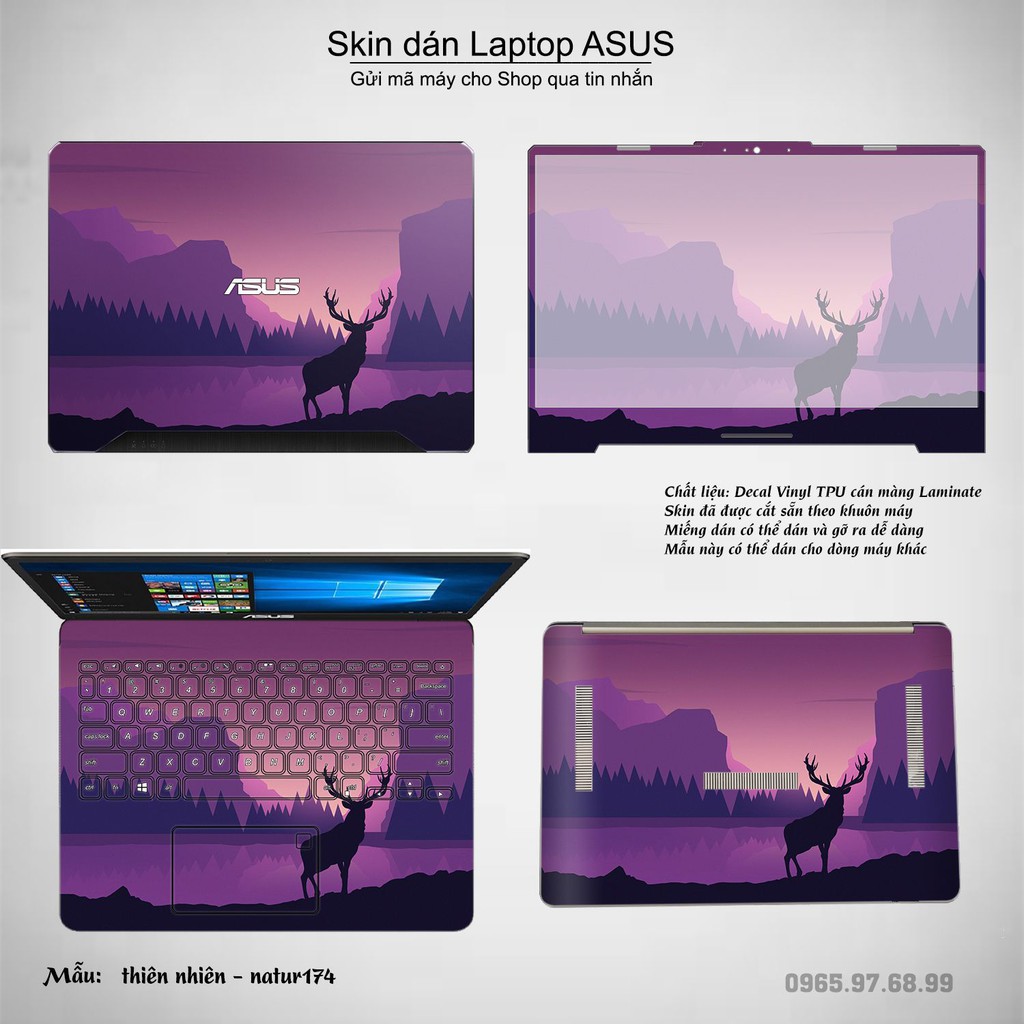 Skin dán Laptop Asus in hình thiên nhiên nhiều mẫu 7 (inbox mã máy cho Shop)